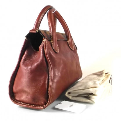 Chloe Calfskin Edith Satchel Whiskey 3 of 8