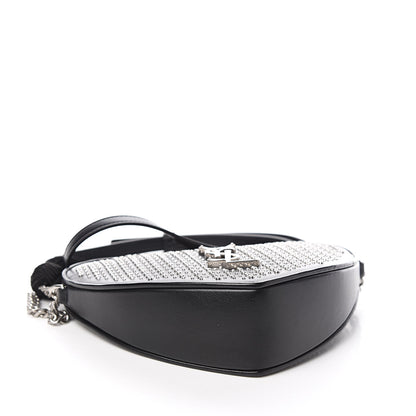 Saint Laurent Calfskin Studded Monogram Heart Shoulder Bag Black 4 of 10