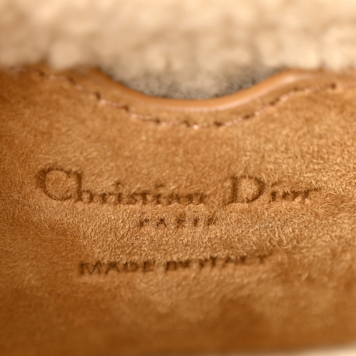 Suede Shearling Medium Bobby Flap Natural