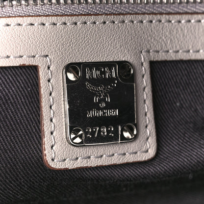 MCM Calfskin Ottomar Monogram Essential Boston Bag Dove 6 of 12