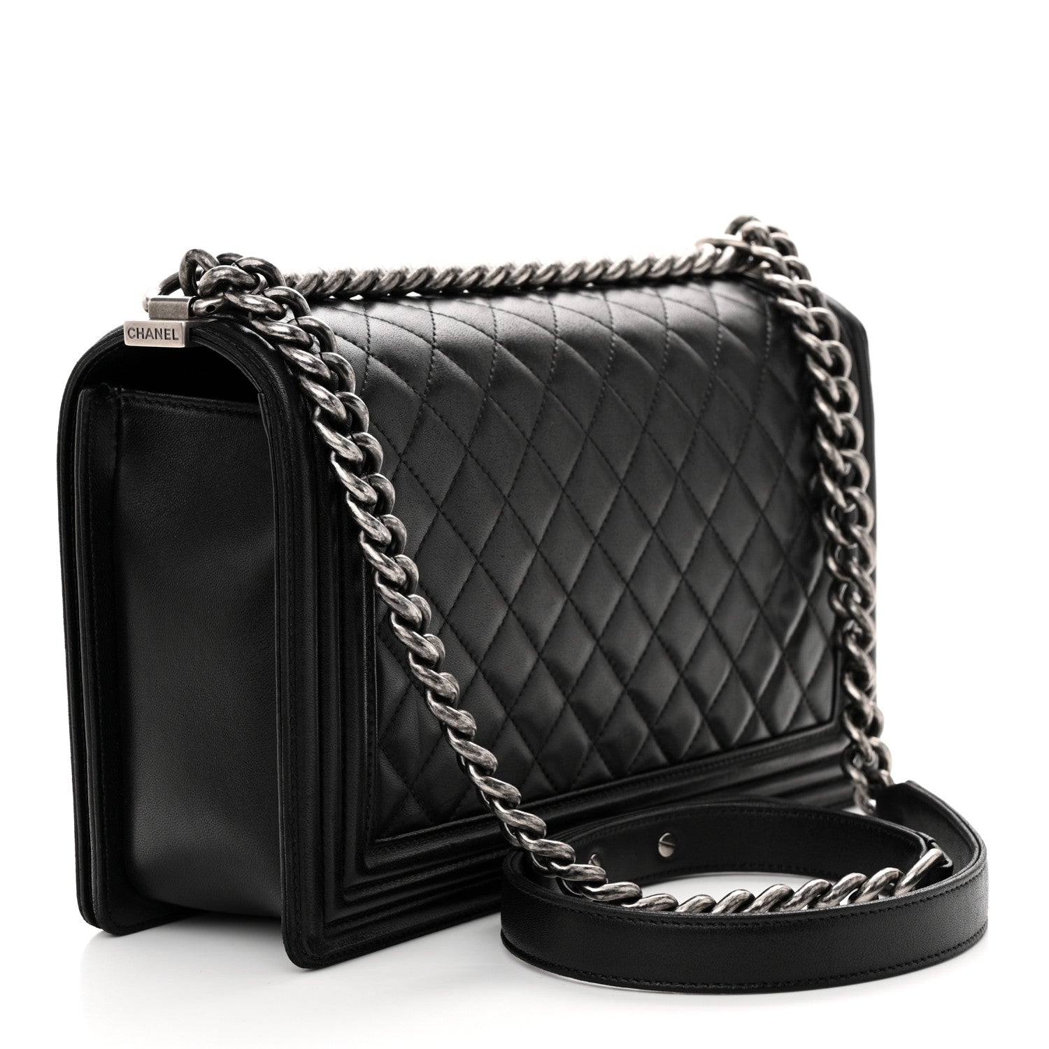 Chanel Lambskin Quilted New Medium Boy Flap Black 3 of 15