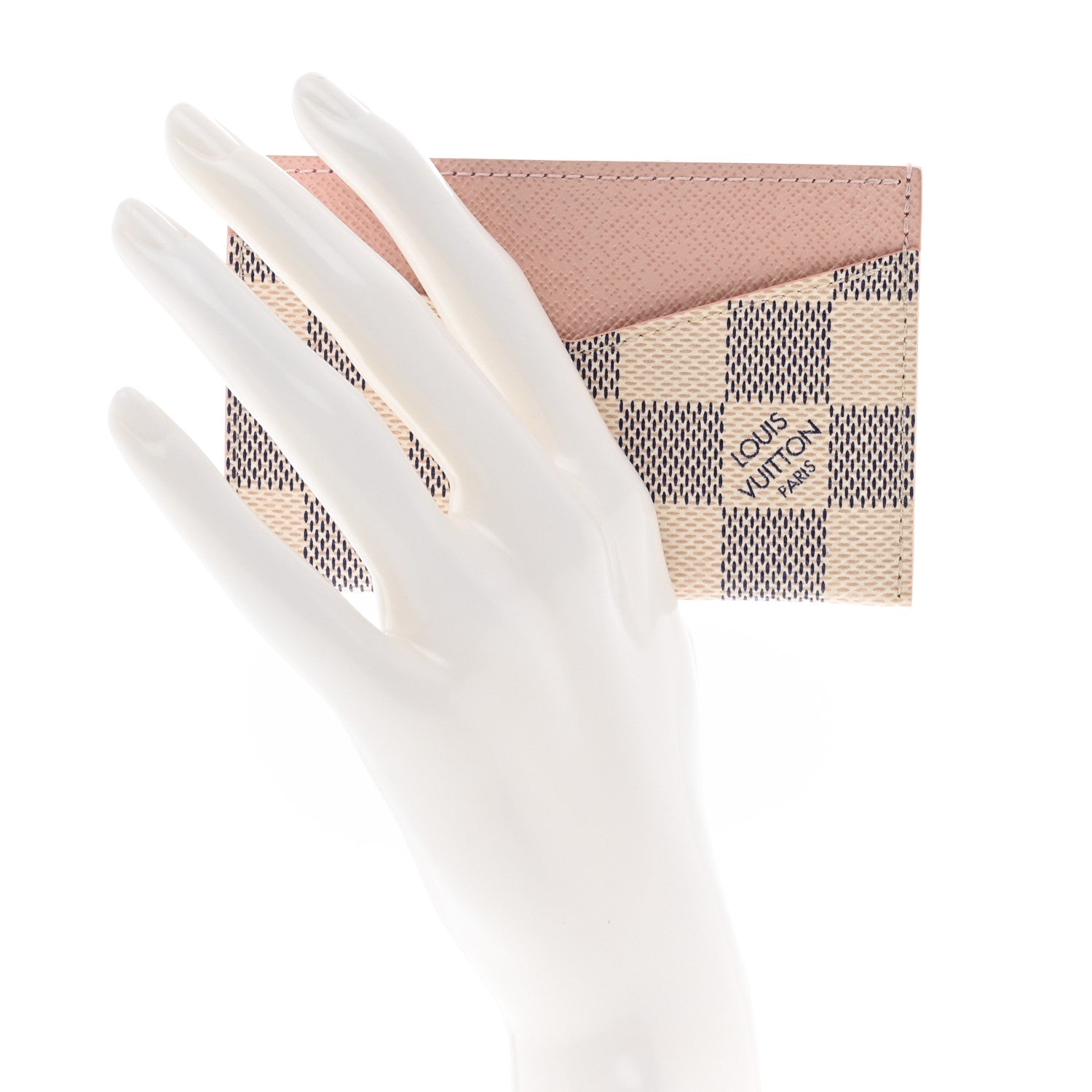 Louis Vuitton Damier Azur Daily Card Holder Rose Ballerine 2 of 6