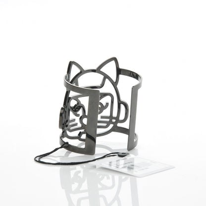 Chanel Strass Crystal CC Emoji Robot Cat Cuff 3 of 4