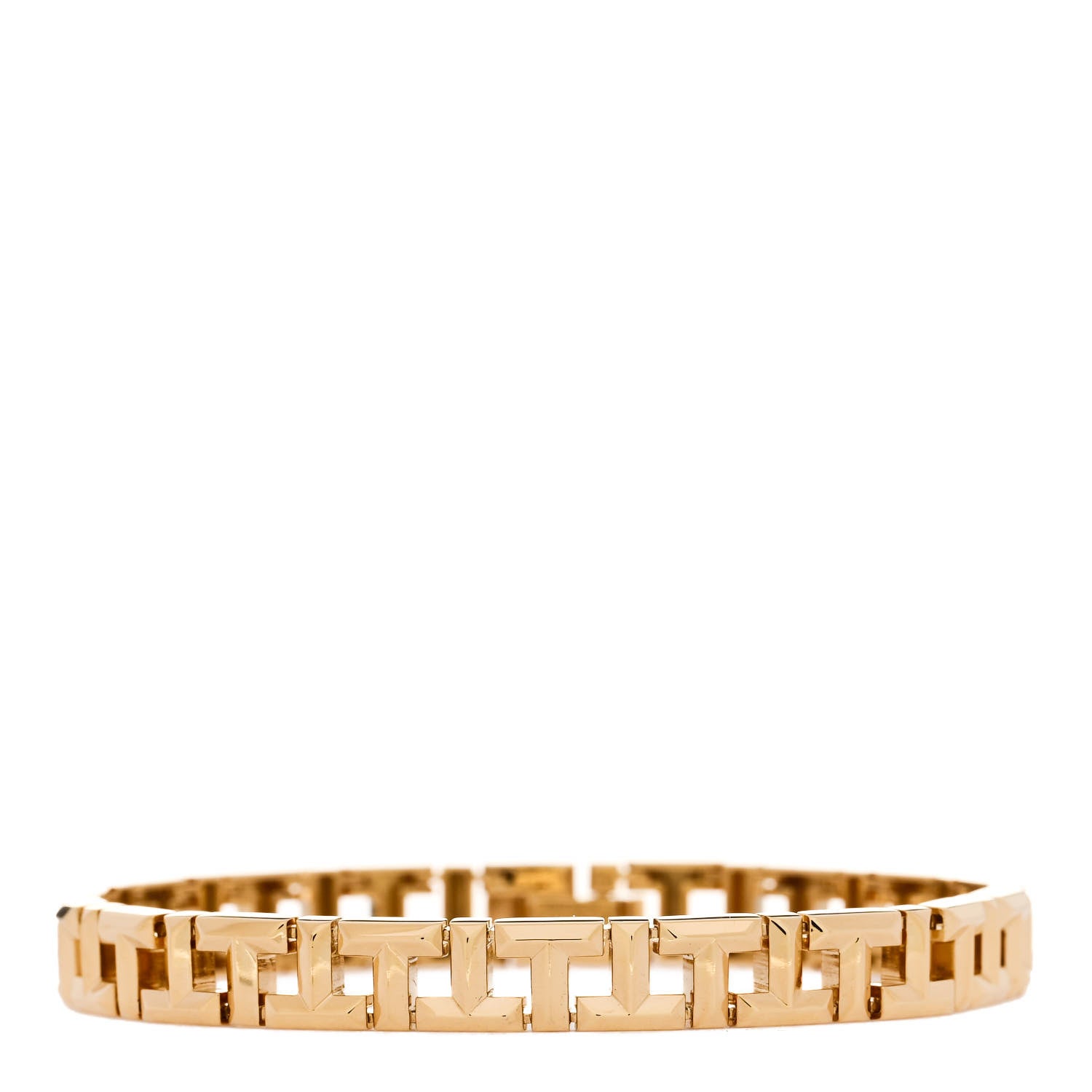 Tiffany 18K Yellow Gold Narrow T True Bracelet 1 of 5