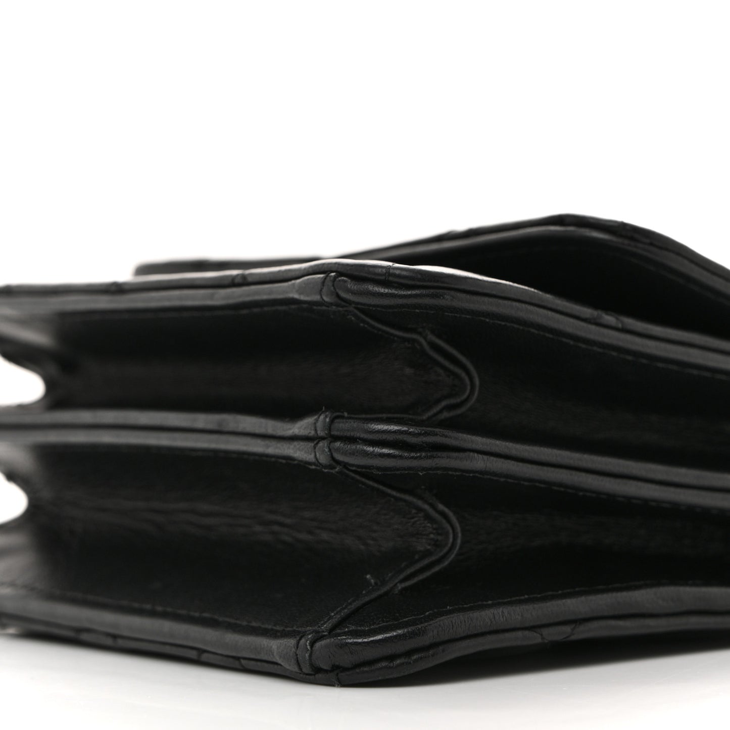 Lambskin Quilted Chain Top Handle Clutch With Chain Black