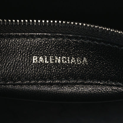 Balenciaga Signature Grained Calfskin Logo S Ville Top Handle Bag Black Rose Shocking 6 of 12