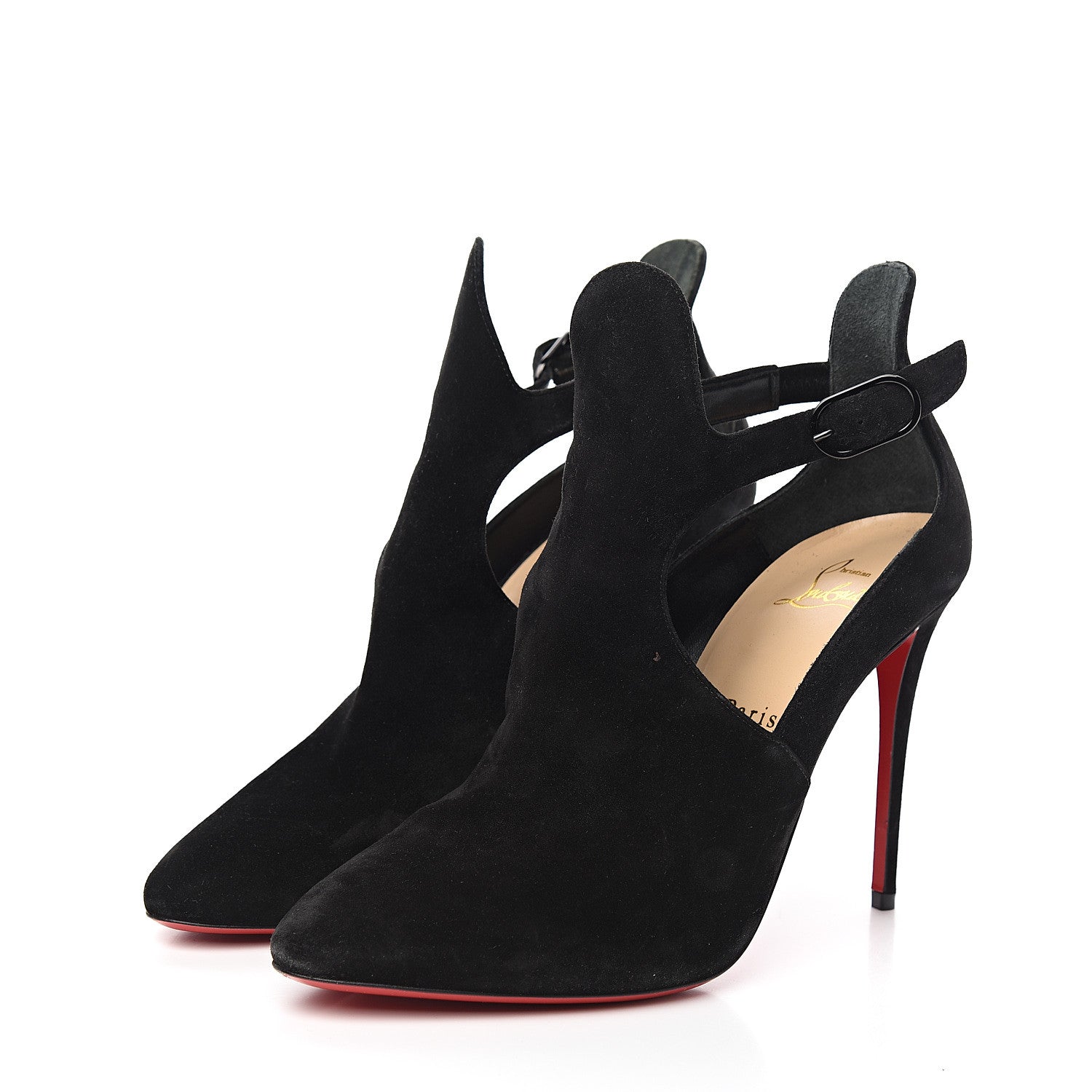 Christian Louboutin Veau Velours Canadada 100 Booties 39 Black 3 of 7