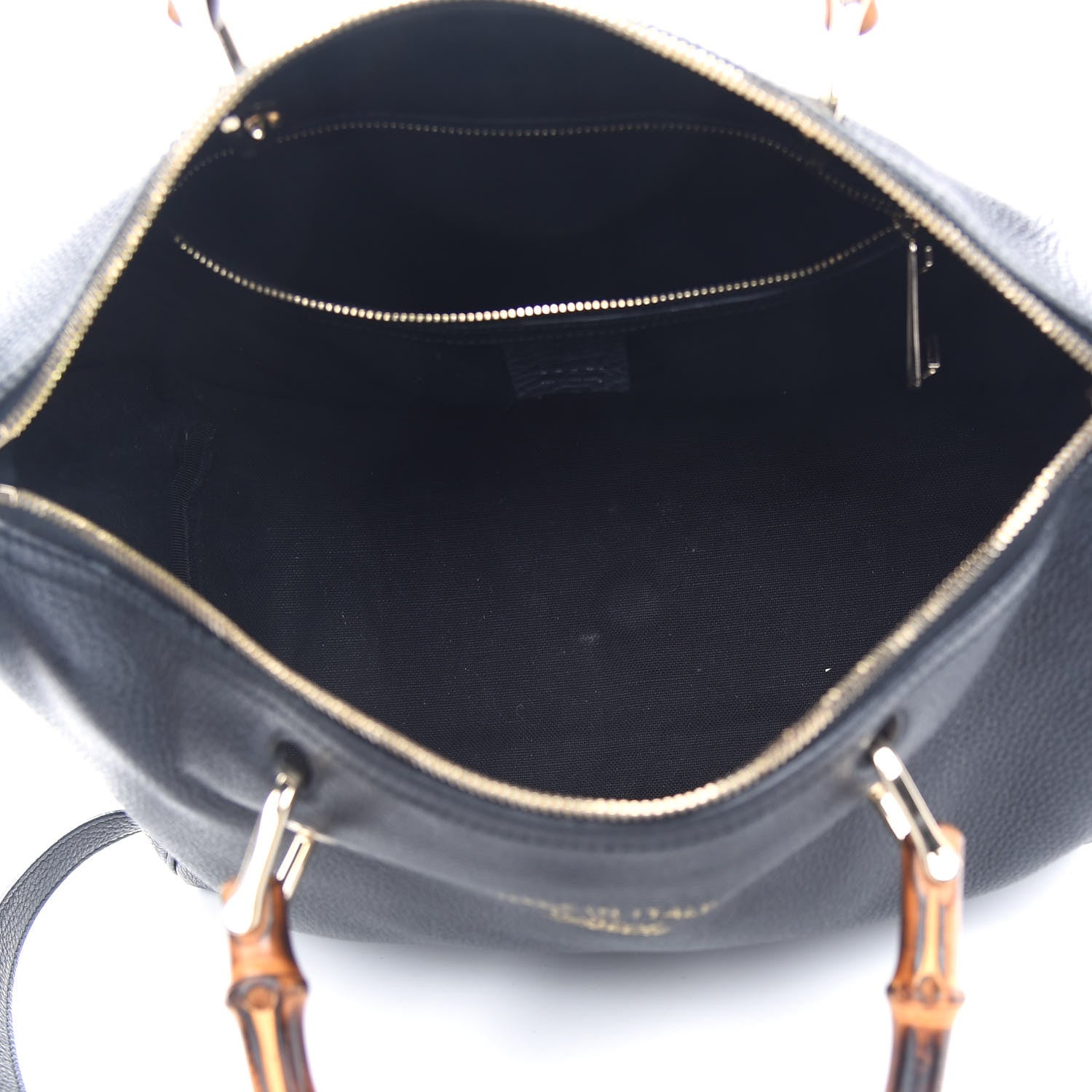 Gucci Calfskin Bamboo Medium Shopper Boston Black 5 of 11