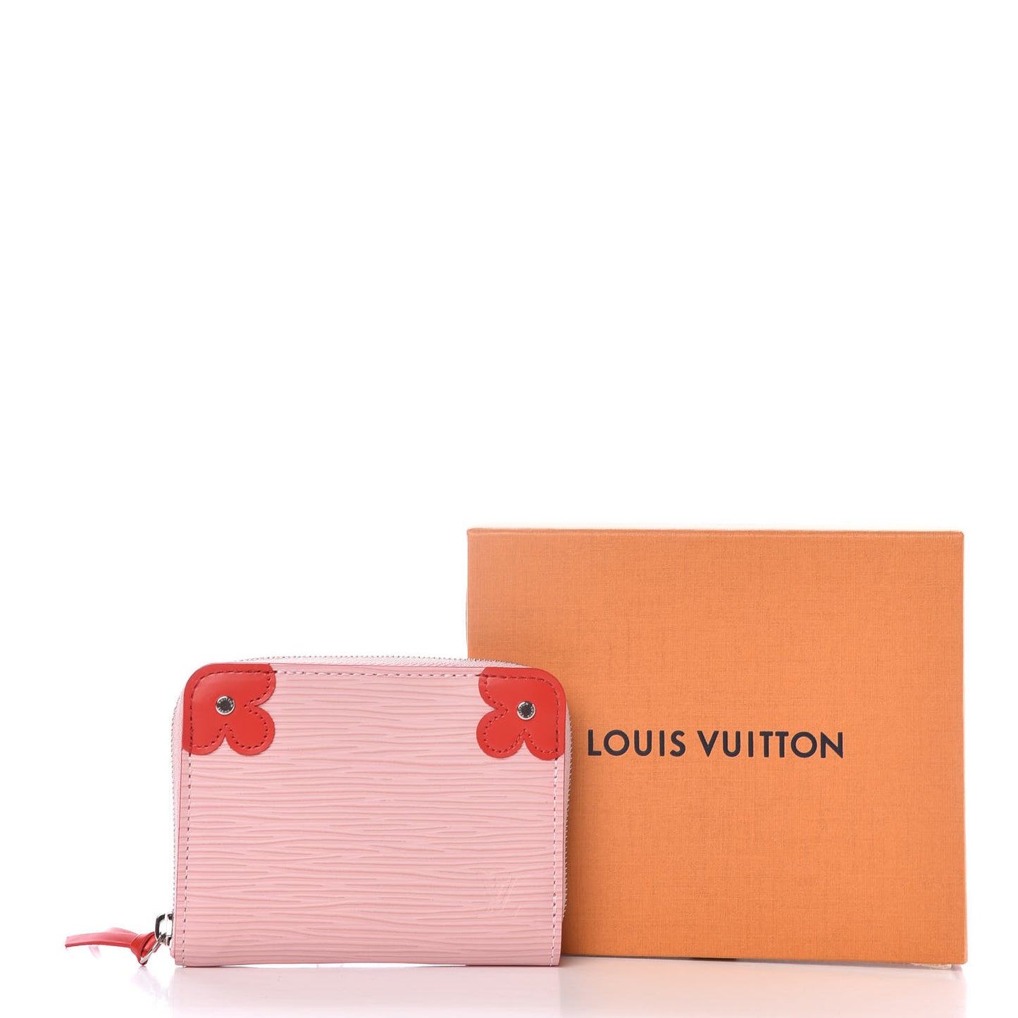 Epi Blooming Corners Zippy Coin Purse Rose Ballerine Coquelicot