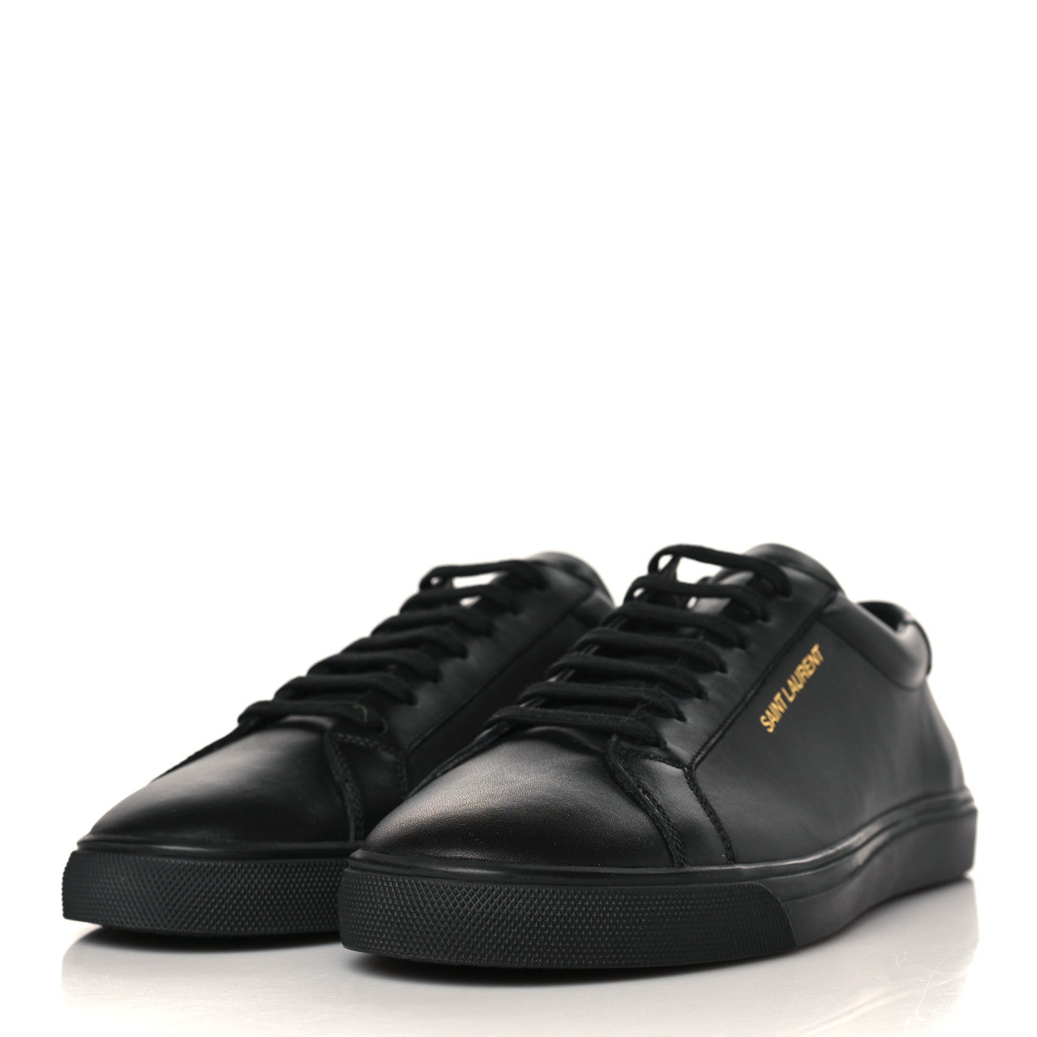 Saint Laurent Calfskin Andy Low Top Sneakers 40 Black 3 of 8