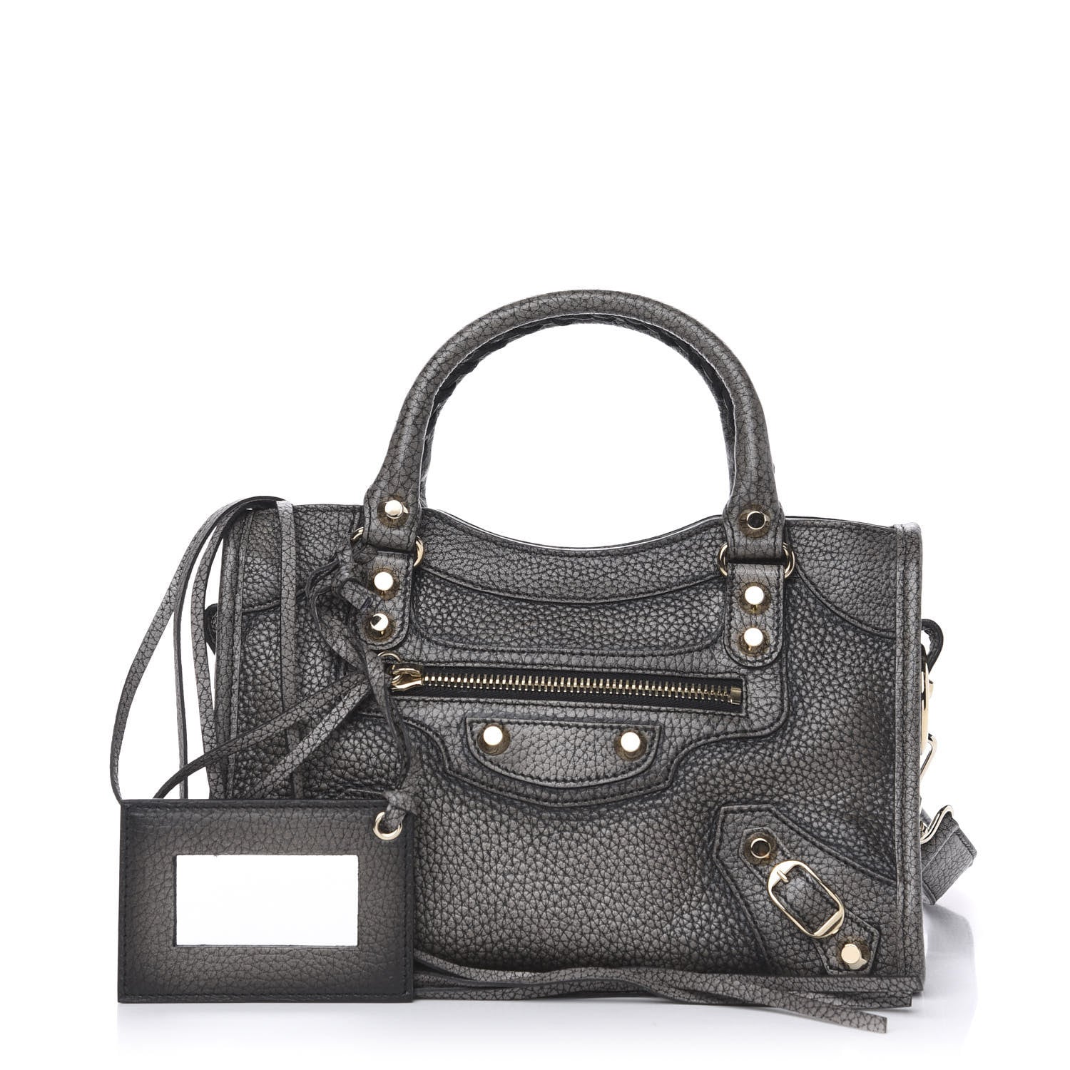 Balenciaga Grained Calfskin Classic Gold Hardware Mini City Ombre Grey Gradient 1 of 9