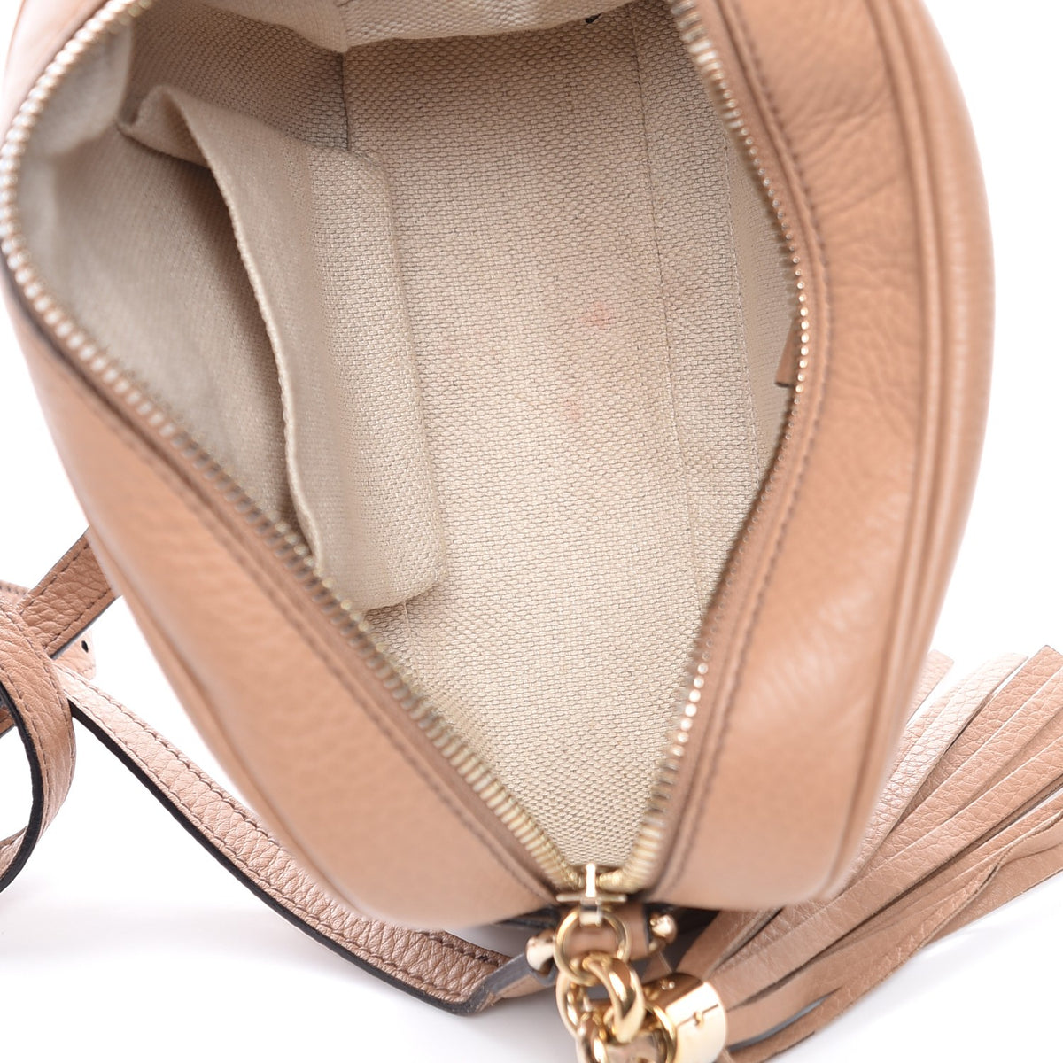 Gucci Pebbled Calfskin Small Soho Disco Bag Camelia 5 of 7