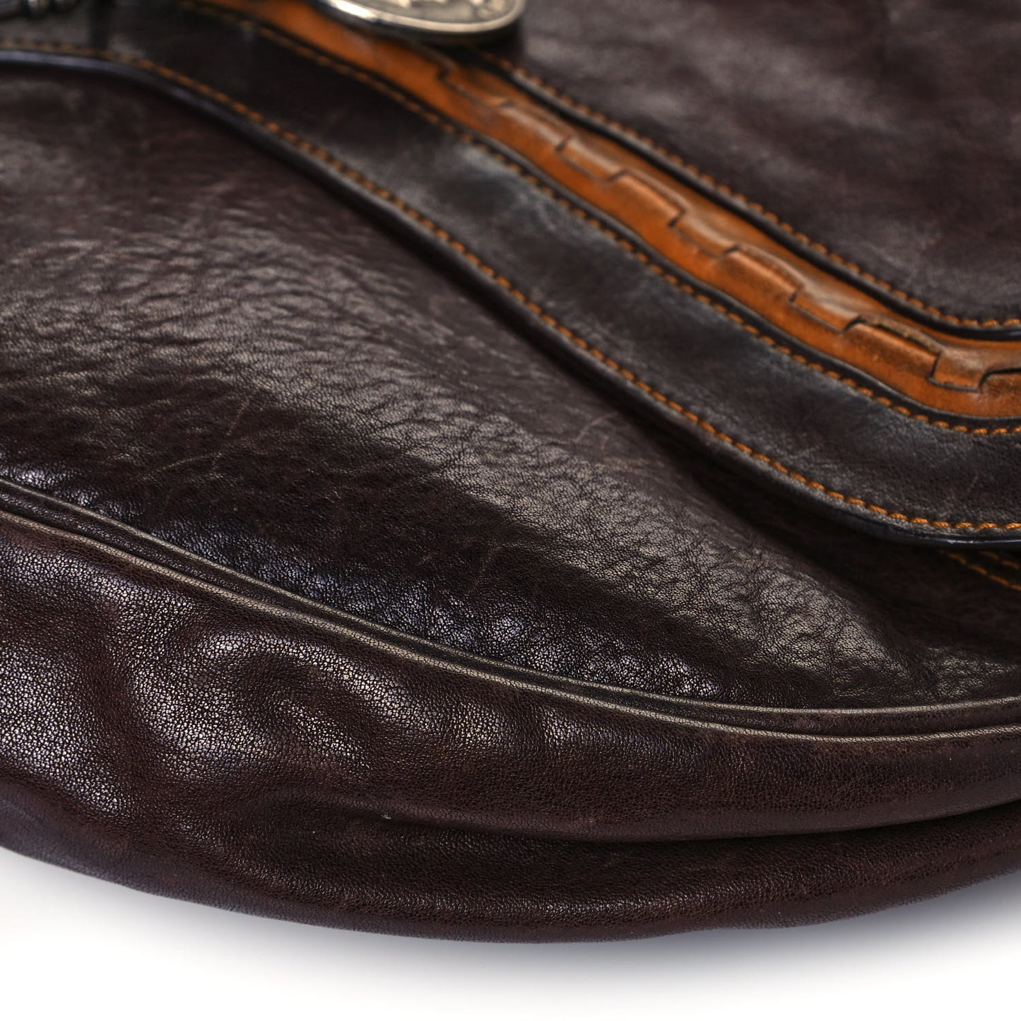 Calfskin Large Gaucho Double Saddle Bag Brown