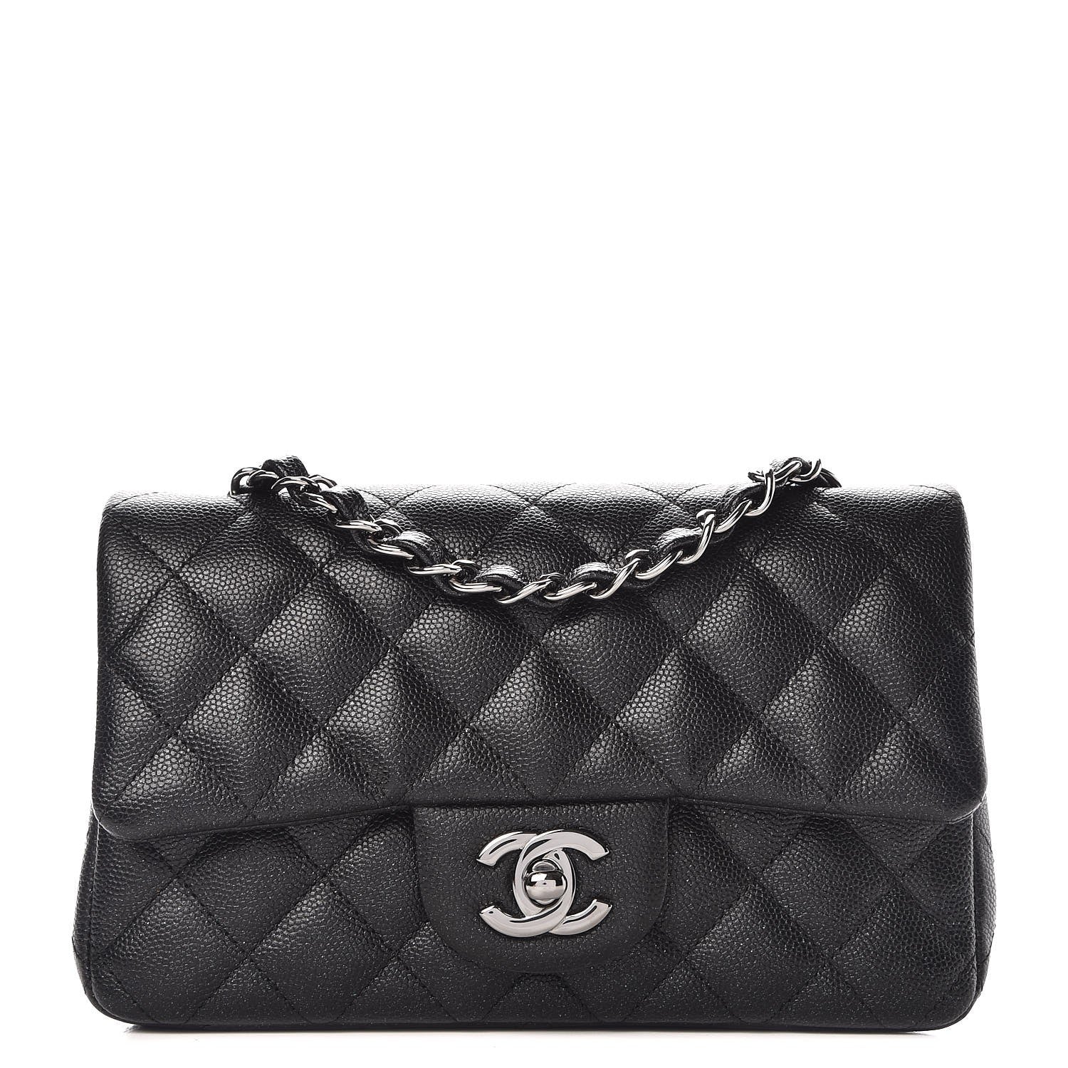 Chanel Iridescent Caviar Quilted Mini Rectangular Flap Black 1 of 8