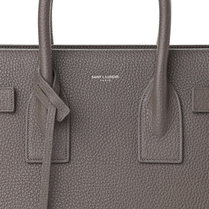 Saint Laurent Grained Calfskin Small Sac De Jour Fog 7 of 9