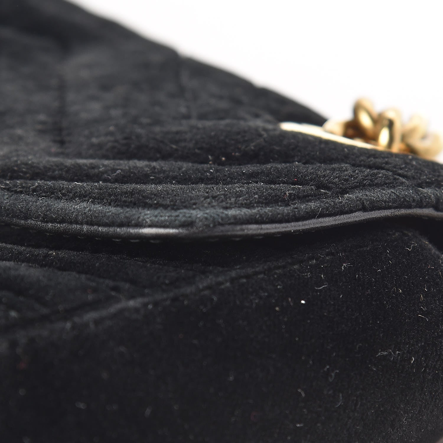 Gucci Velvet Matelasse Mini GG Marmont Shoulder Bag Black 15 of 21