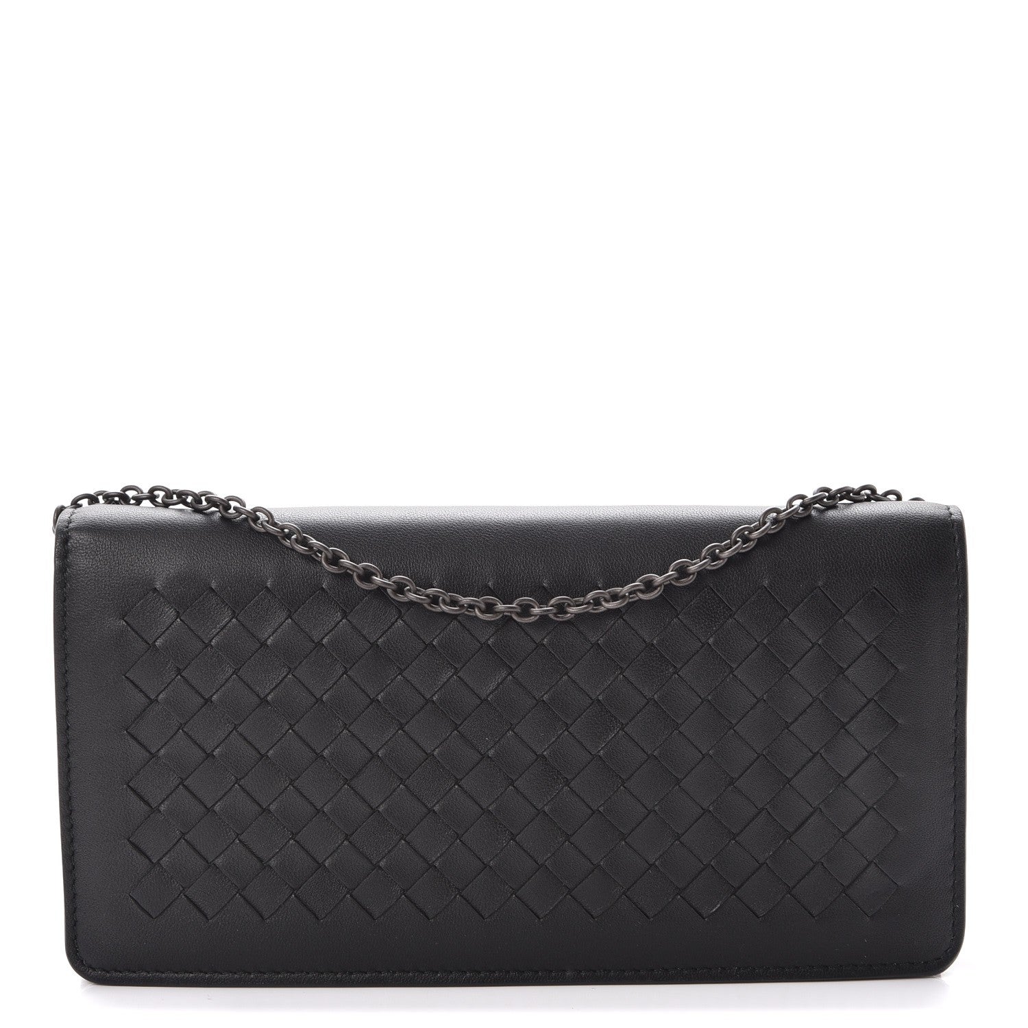 Bottega Veneta Nappa Intrecciato Continental Wallet on Chain Nero Black 1 of 9