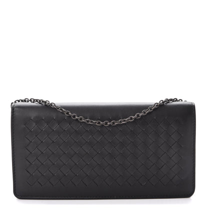 Bottega Veneta Nappa Intrecciato Continental Wallet on Chain Nero Black 1 of 9