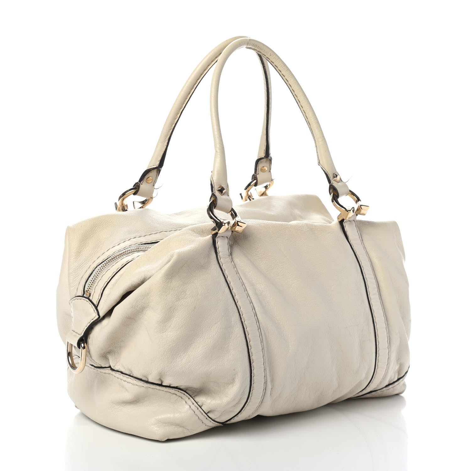 Gucci Calfskin Horsebit Medium Nail Boston White 2 of 4