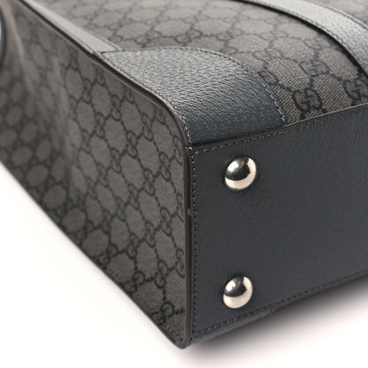 Gucci GG Supreme Monogram Textured Dollar Calfskin Medium Ophidia Tote Grey Black Graphite Grey 7 of 8