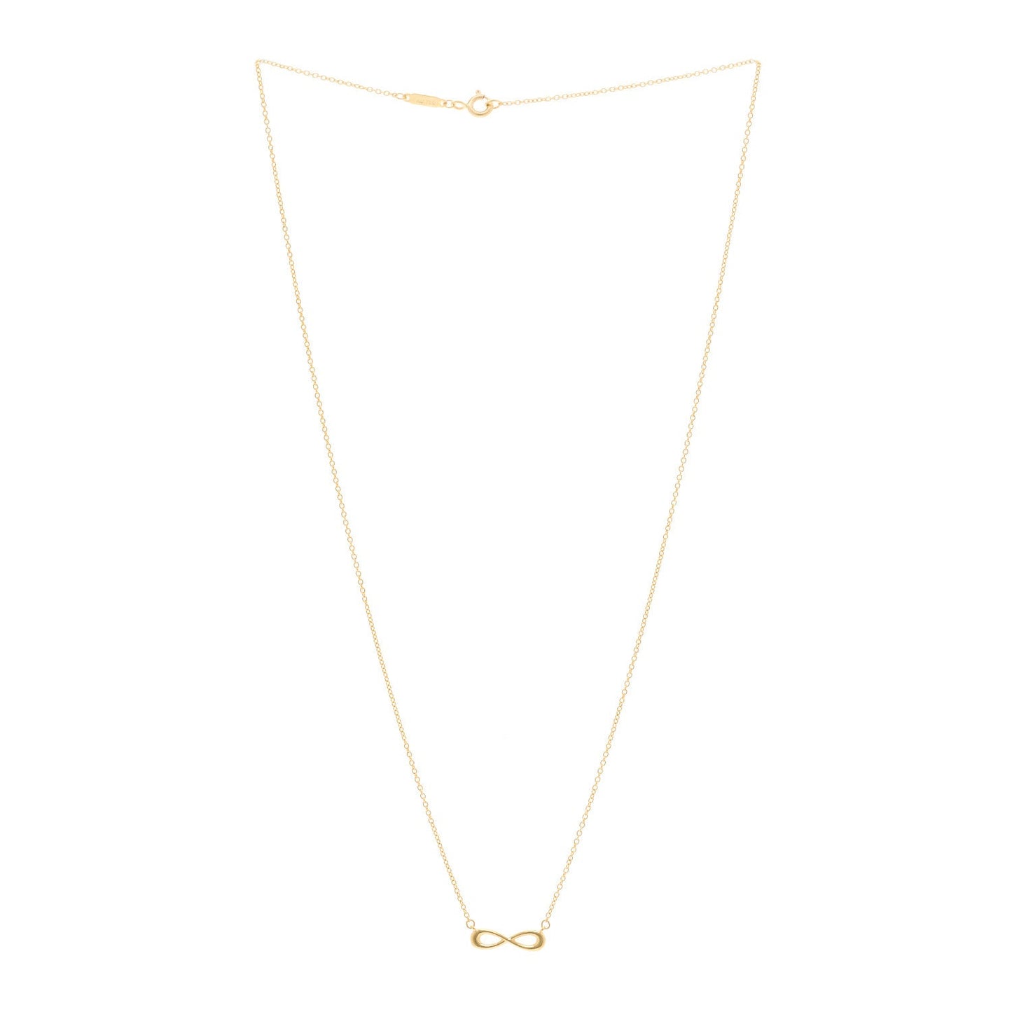 18K Yellow Gold Infinity Pendant Necklace