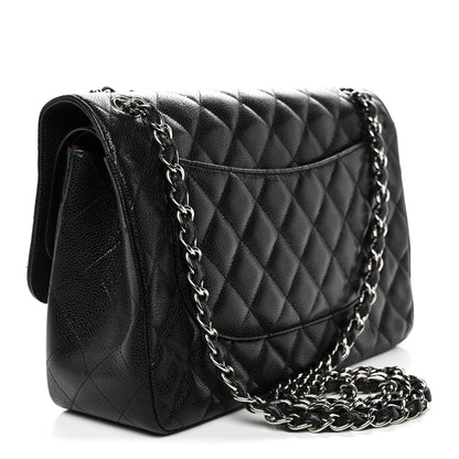 Chanel Caviar Quilted Jumbo Double Flap Black 3 of 14