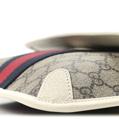 Gucci GG Supreme Monogram Web Small Ophidia Belt Bag 100 40 Beige Ebony White 10 of 10