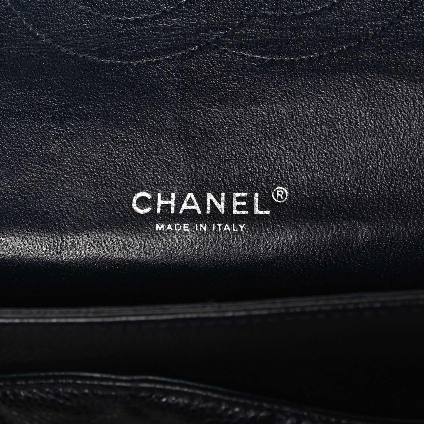 Caviar Quilted Maxi Double Flap Navy Blue