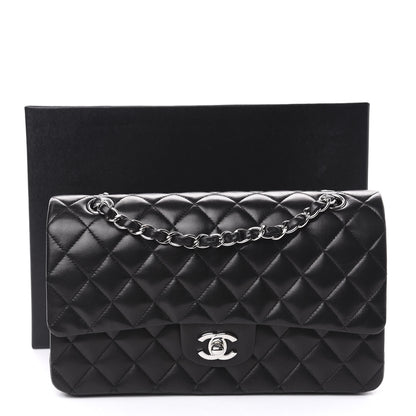 Chanel Lambskin Quilted Medium Double Flap Black 13 of 13