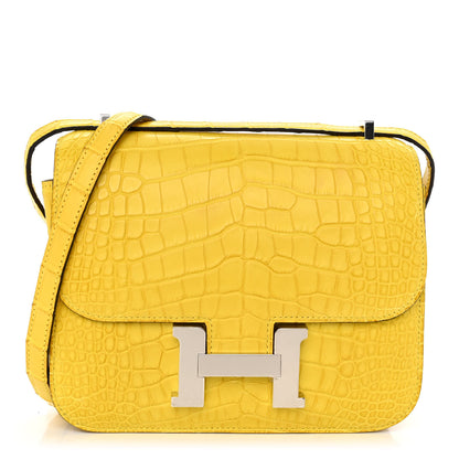 Hermes Matte Alligator Constance 18 Mimosa 1 of 10