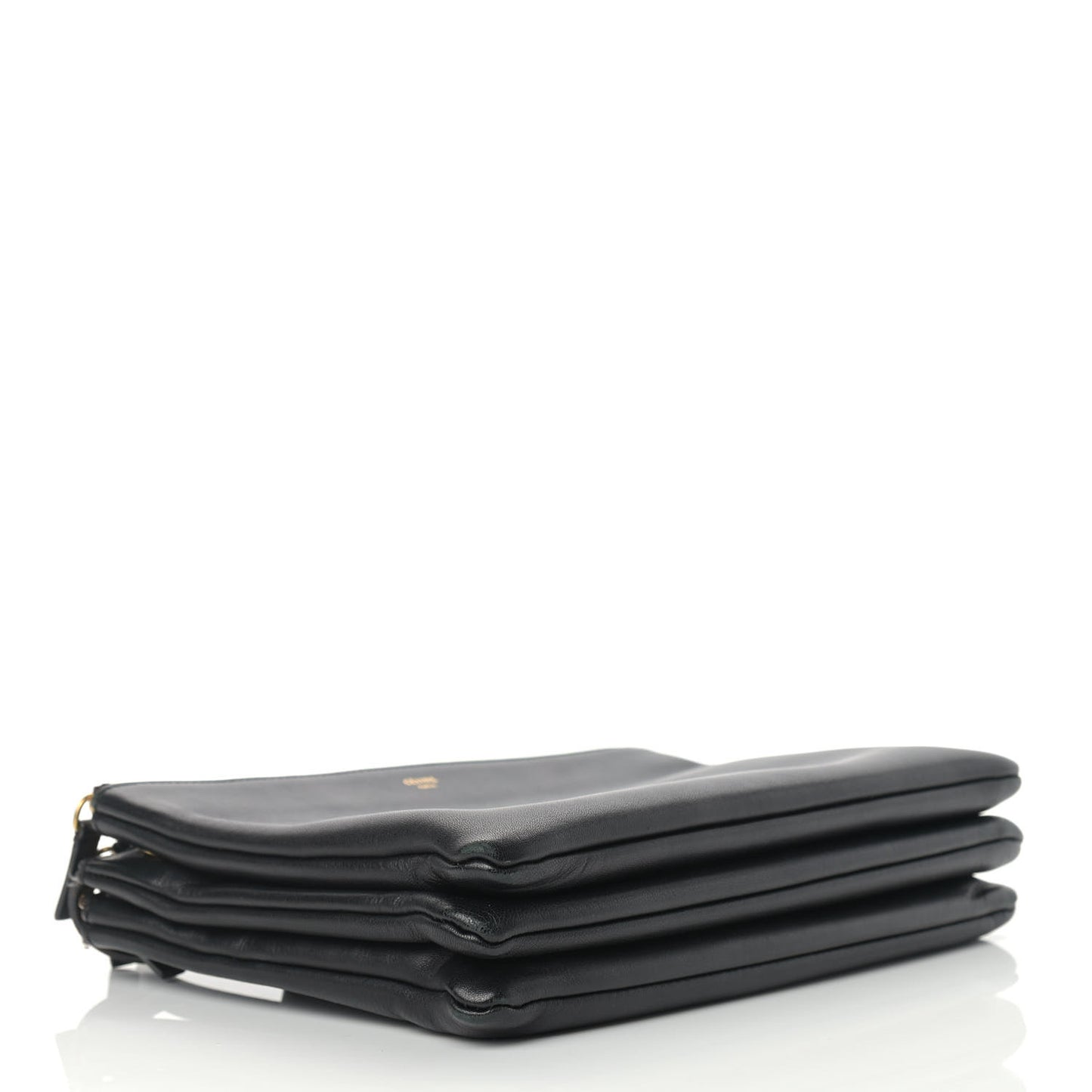 Lambskin Large Trio Crossbody Bag Black