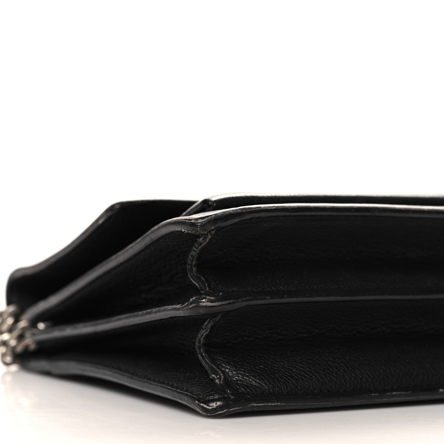 Saint Laurent Grained Calfskin Medium Monogram Sunset Black 9 of 13