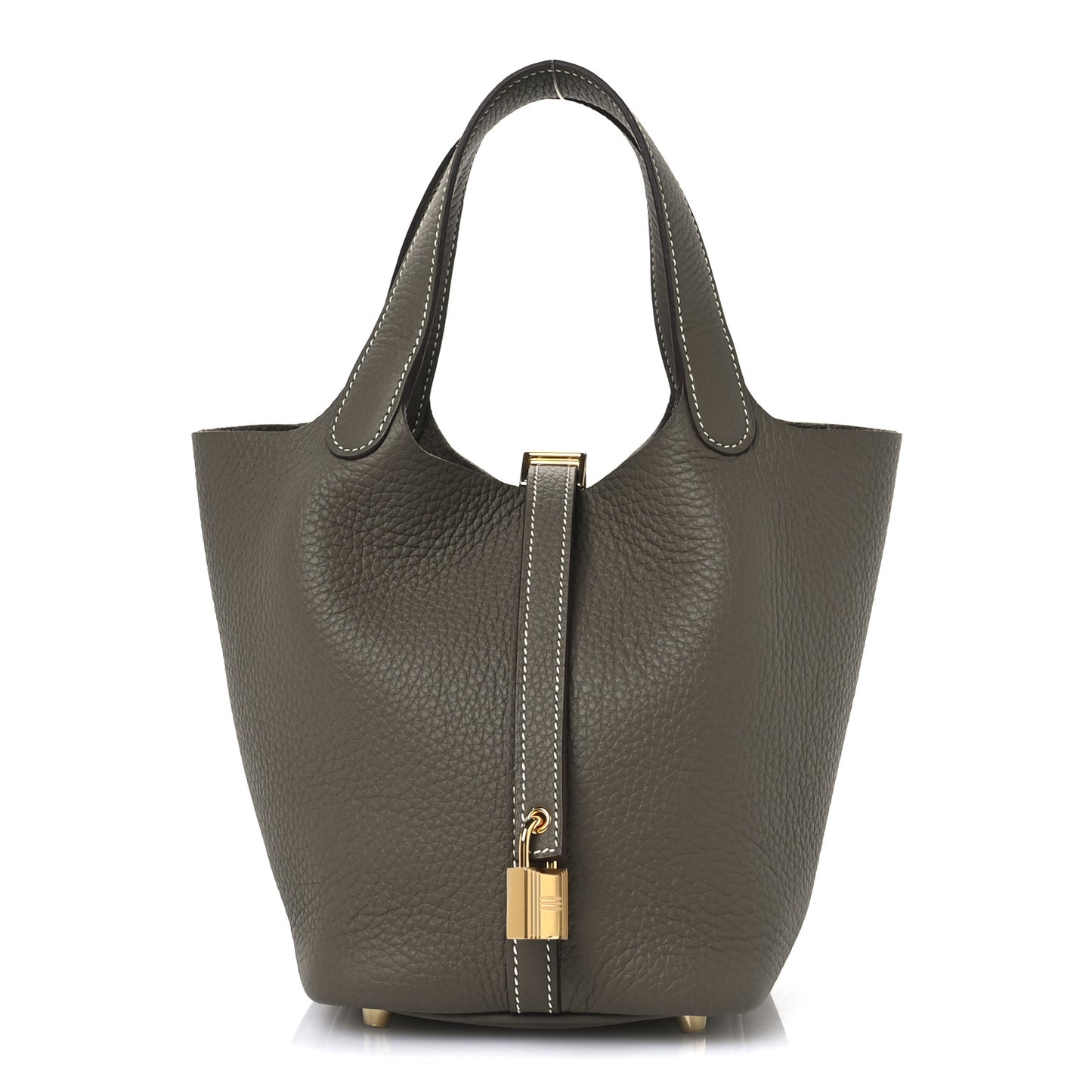 Taurillon Clemence Picotin Lock 18 PM Etoupe