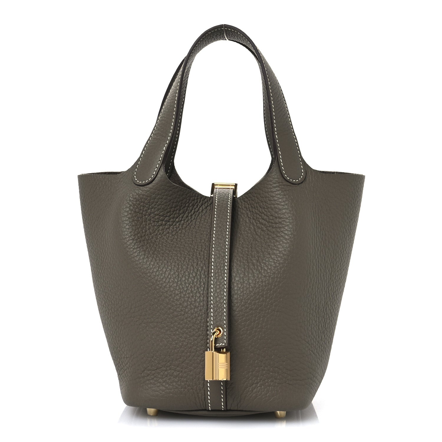 Hermes Taurillon Clemence Picotin Lock 18 PM Etoupe 8 of 11