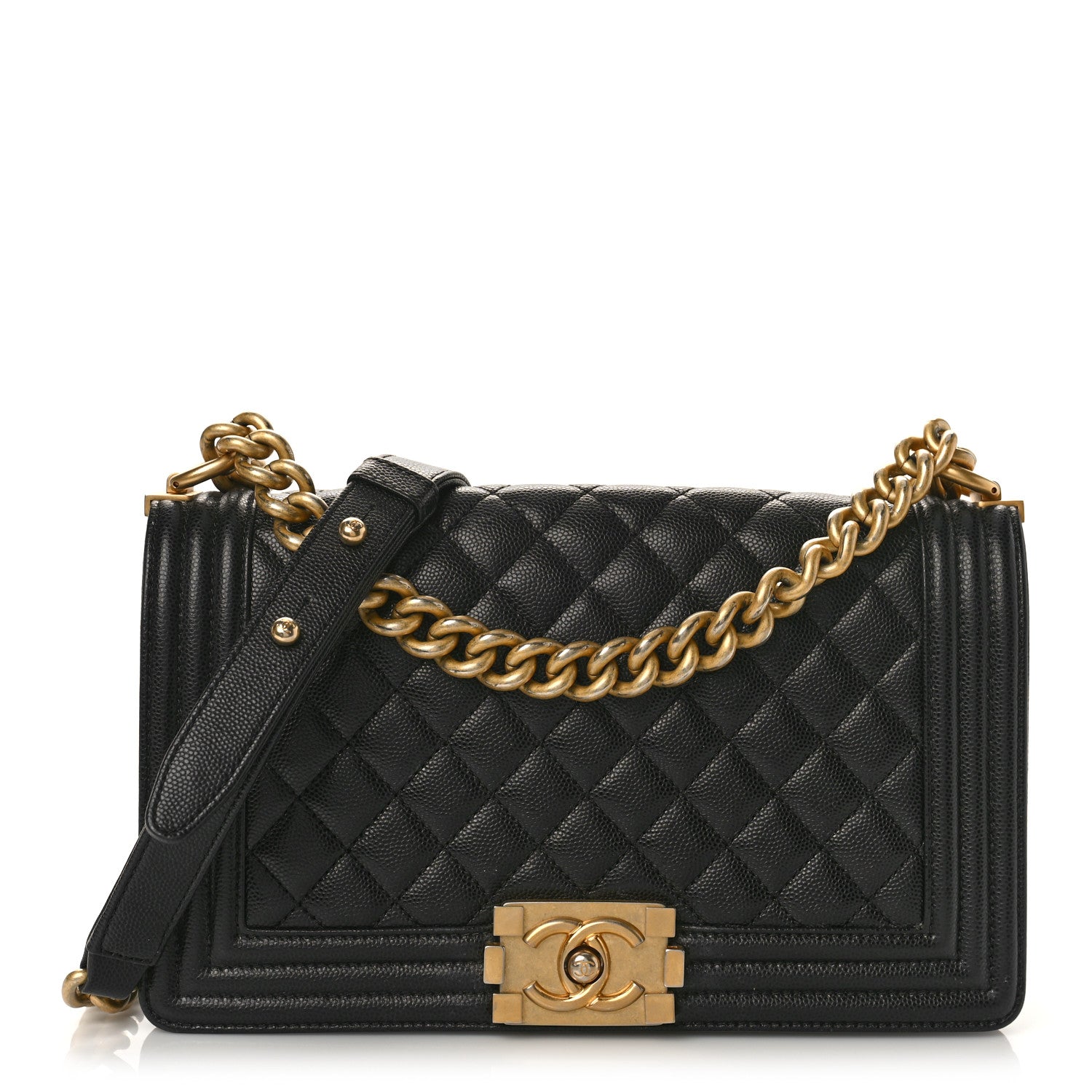 Chanel Caviar Quilted Medium Boy Flap Black 1 of 10