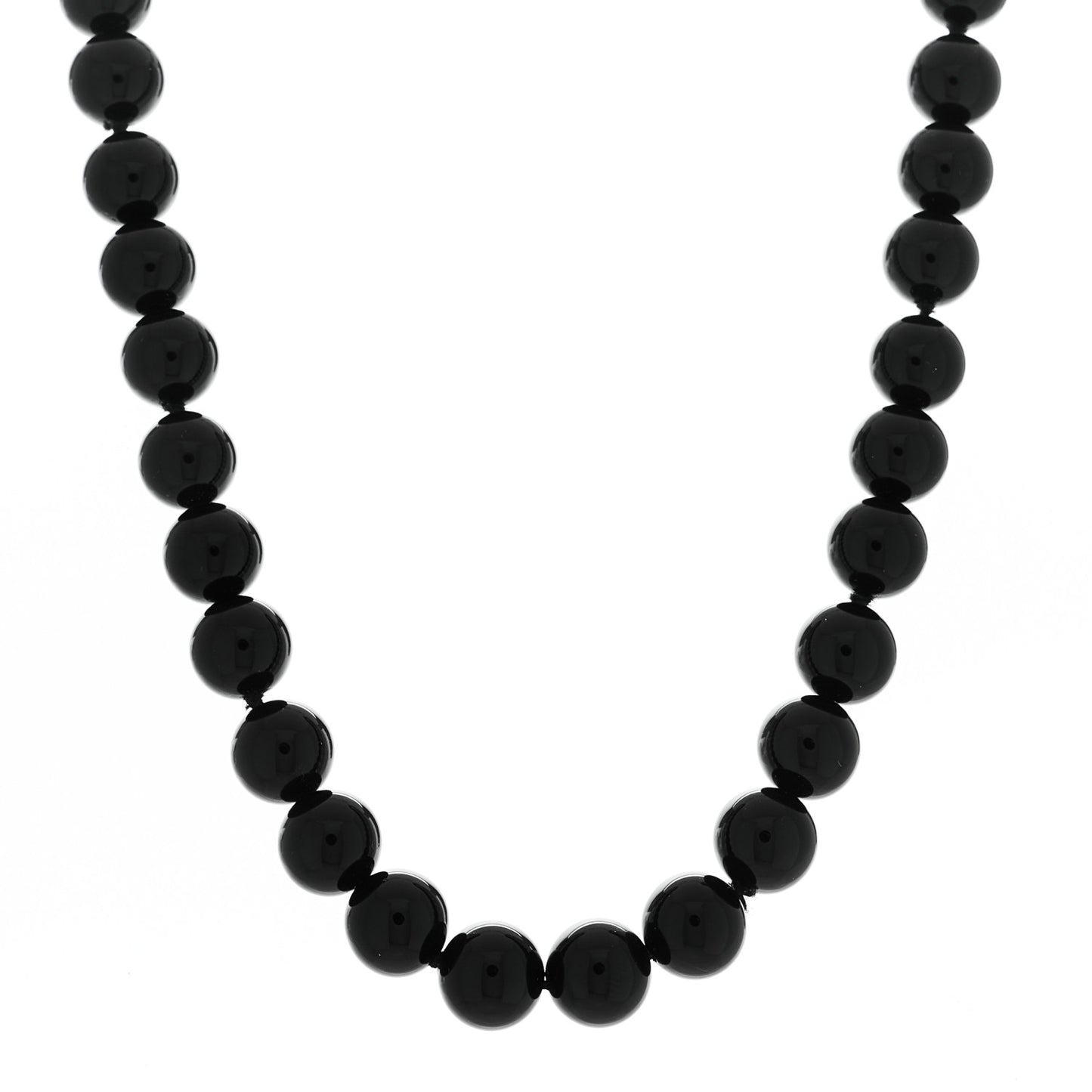 Sterling Silver Black Onyx 10mm Paloma Picasso Bead Necklace