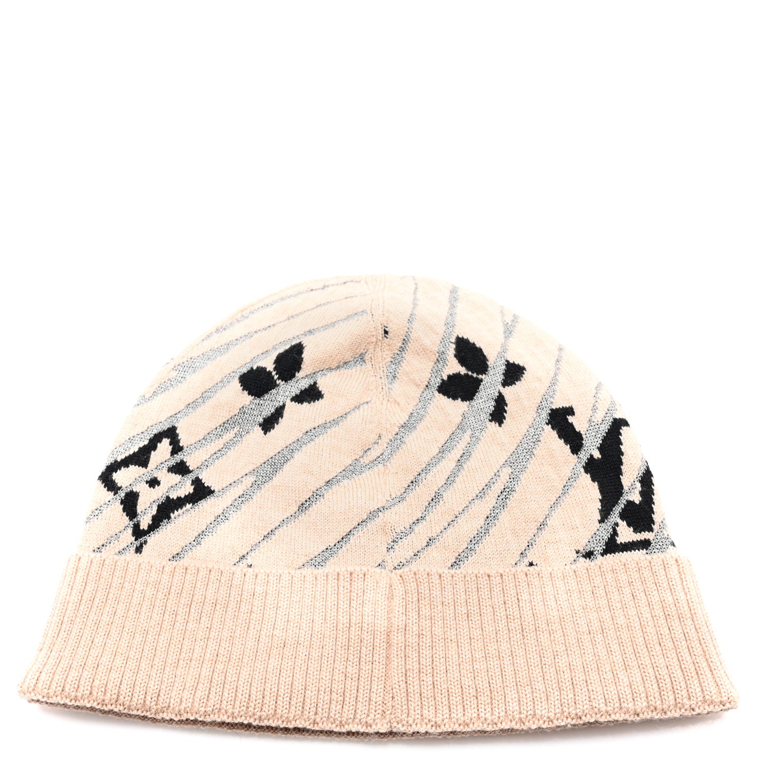 Louis Vuitton Wool Monogram Beanie Hat Beige 3 of 5