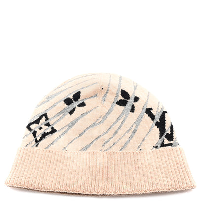 Louis Vuitton Wool Monogram Beanie Hat Beige 3 of 5
