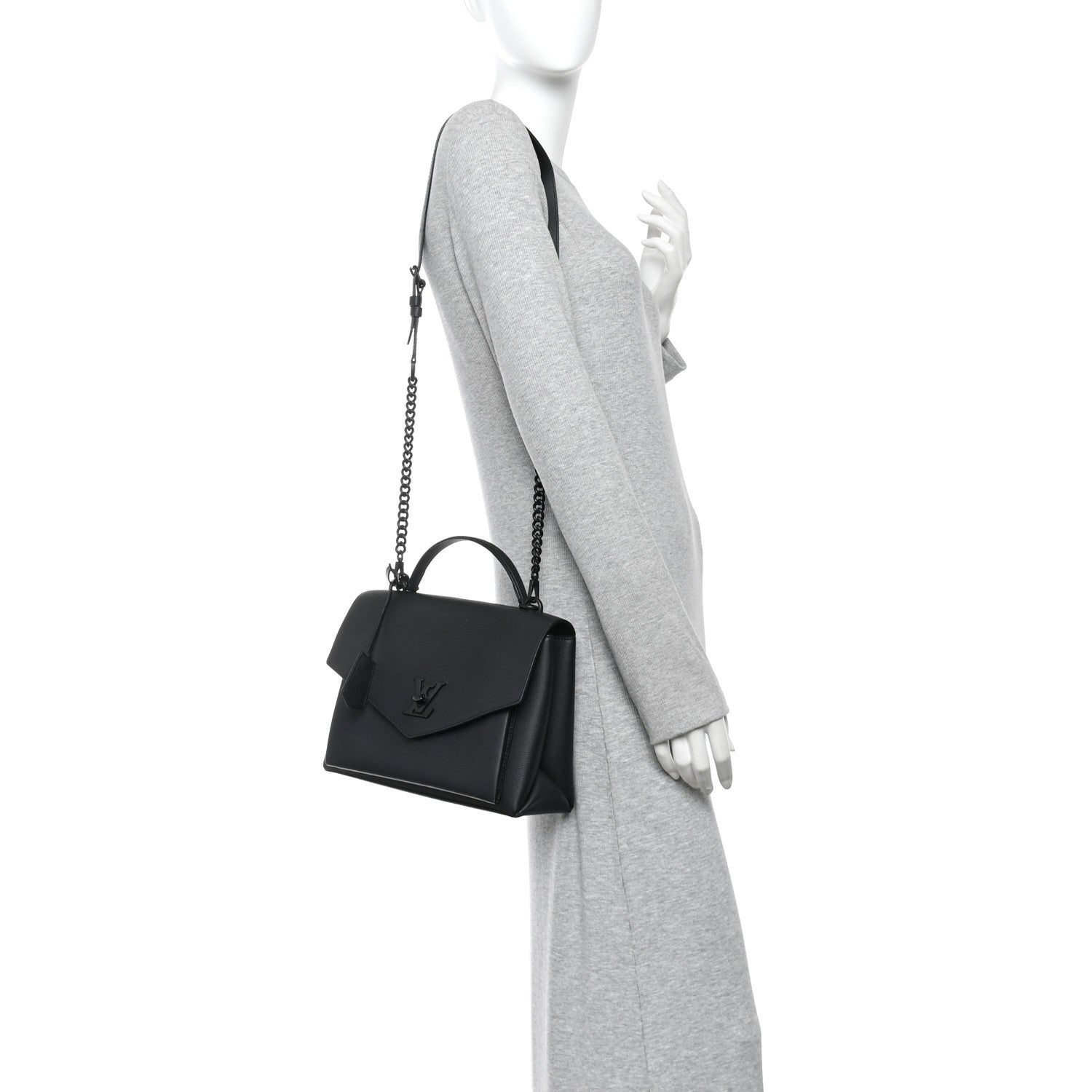 Louis Vuitton Soft Calfskin My Lockme Top Handle Black 2 of 9