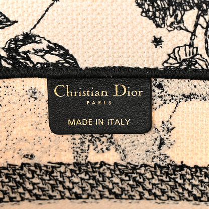 Christian Dior Canvas Embroidered Small Zodiac Toile De Jouy Book Tote Latte 6 of 10