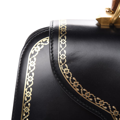 Gucci Calfskin Bamboo Medium Thiara Top Handle Bag Black 10 of 12