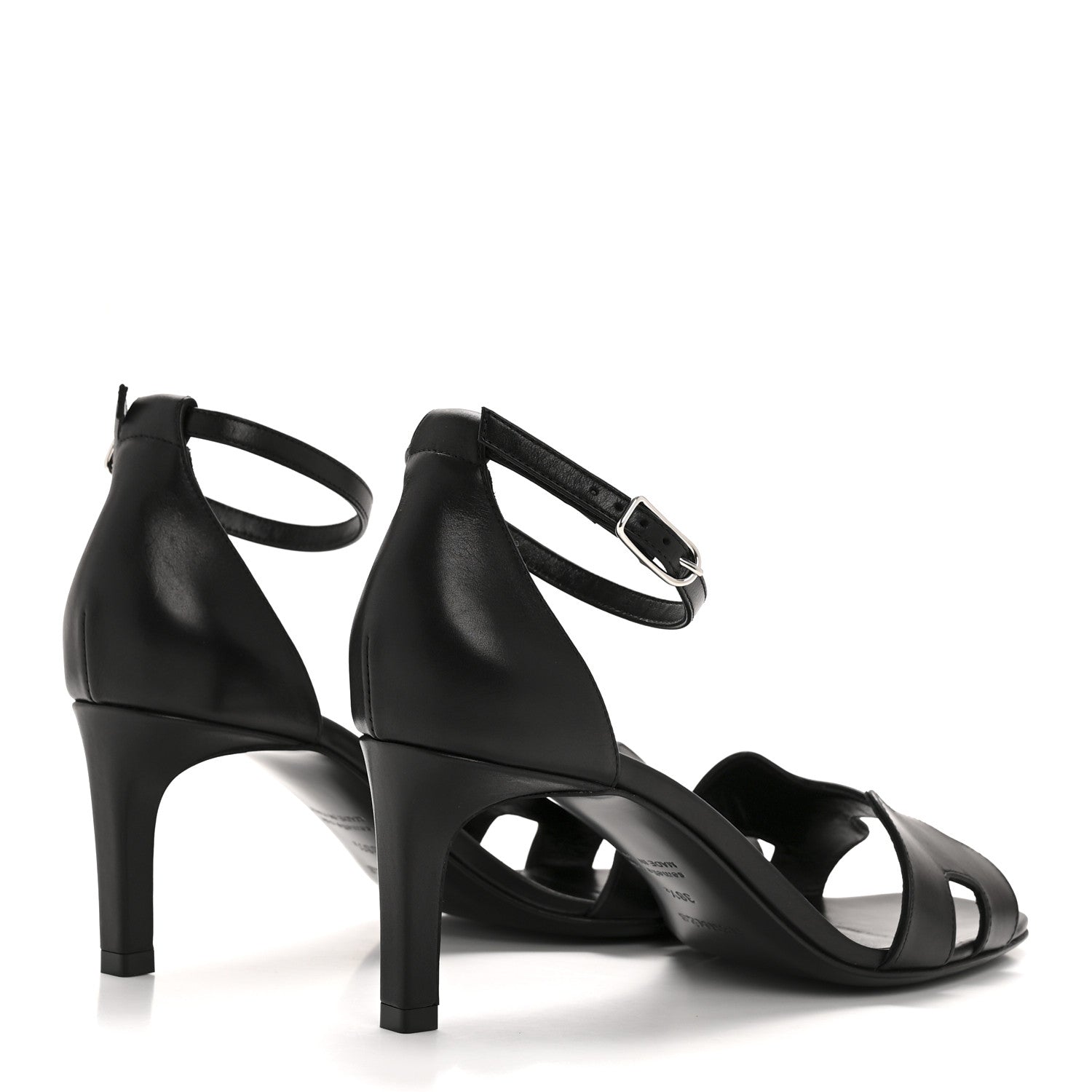 Hermes Calfskin Joy 70 Sandals 38.5 Black 5 of 10