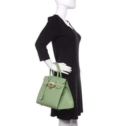 Hermes Epsom Sellier Birkin 30 Vert Criquet 2 of 10