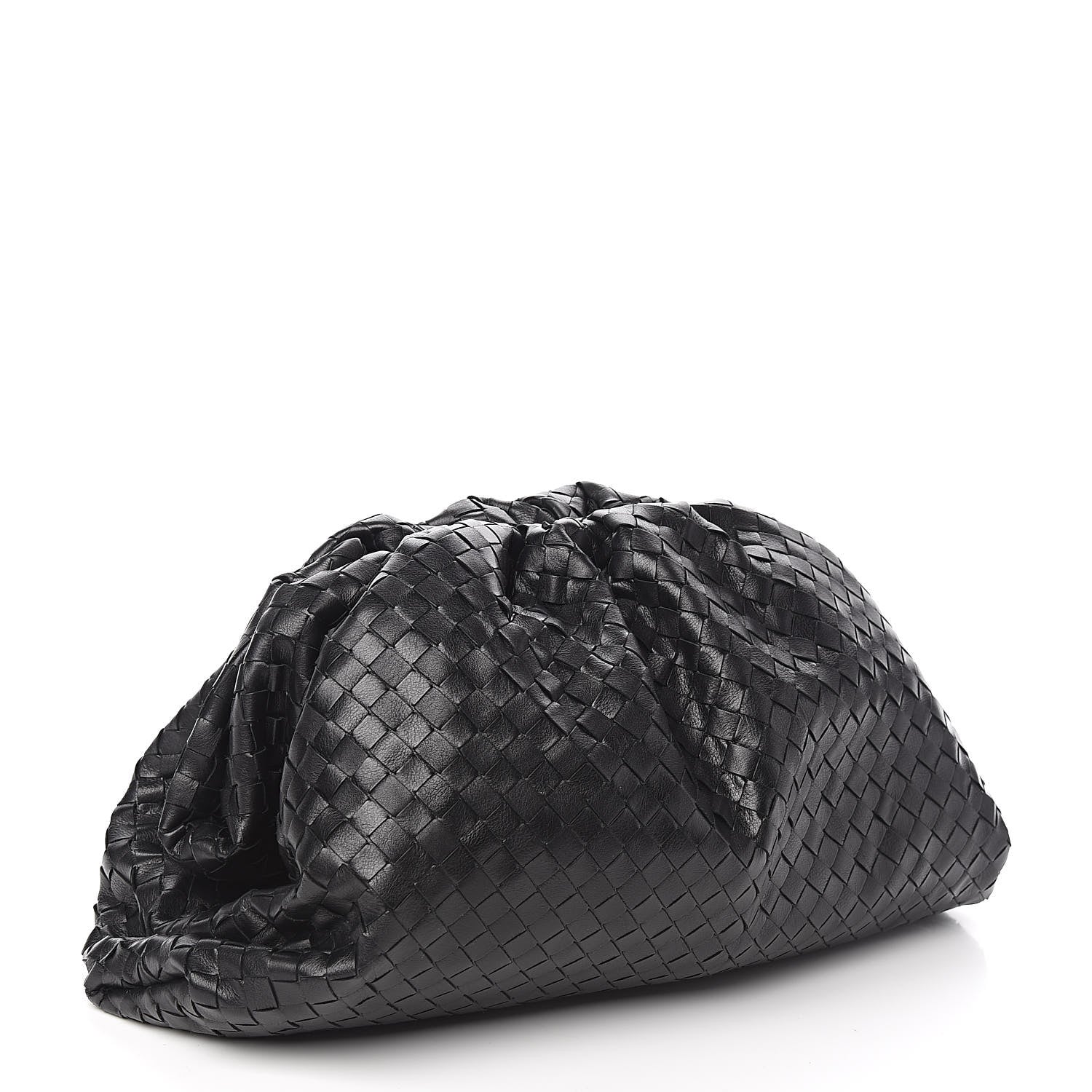Bottega Veneta Nappa Maxi Intreccio The Pouch Oversized Clutch Black 3 of 9