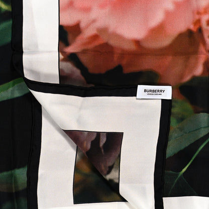 Burberry Silk Rose Print Large Square Scarf Multicolor 3 of 3