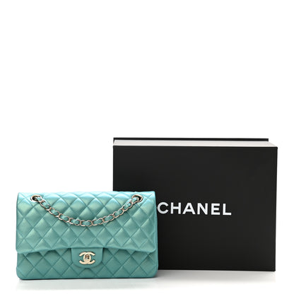 Chanel Iridescent Calfskin Quilted Medium Double Flap Green 11 of 11