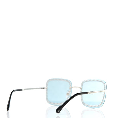 Chanel Chain Square Sunglasses 4244 Blue 5 of 9
