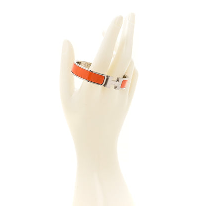Hermes Enamel Narrow Clic Clac H Bracelet PM Orange 2 of 5