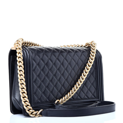 Chanel Lambskin Quilted New Medium Boy Flap Black 3 of 10