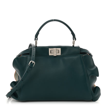 Fendi Nappa Waves Bi-Color Mini Peekaboo Iconic Satchel Ocean 1 of 10